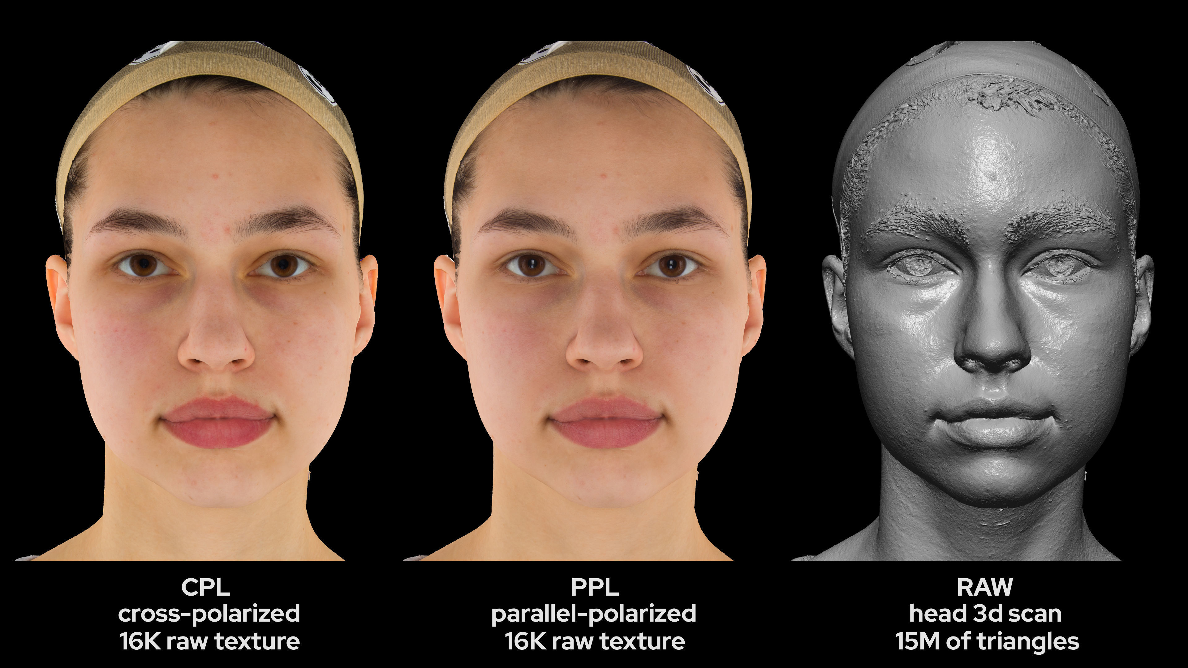 European Female 20s head scan 025 3D model_4