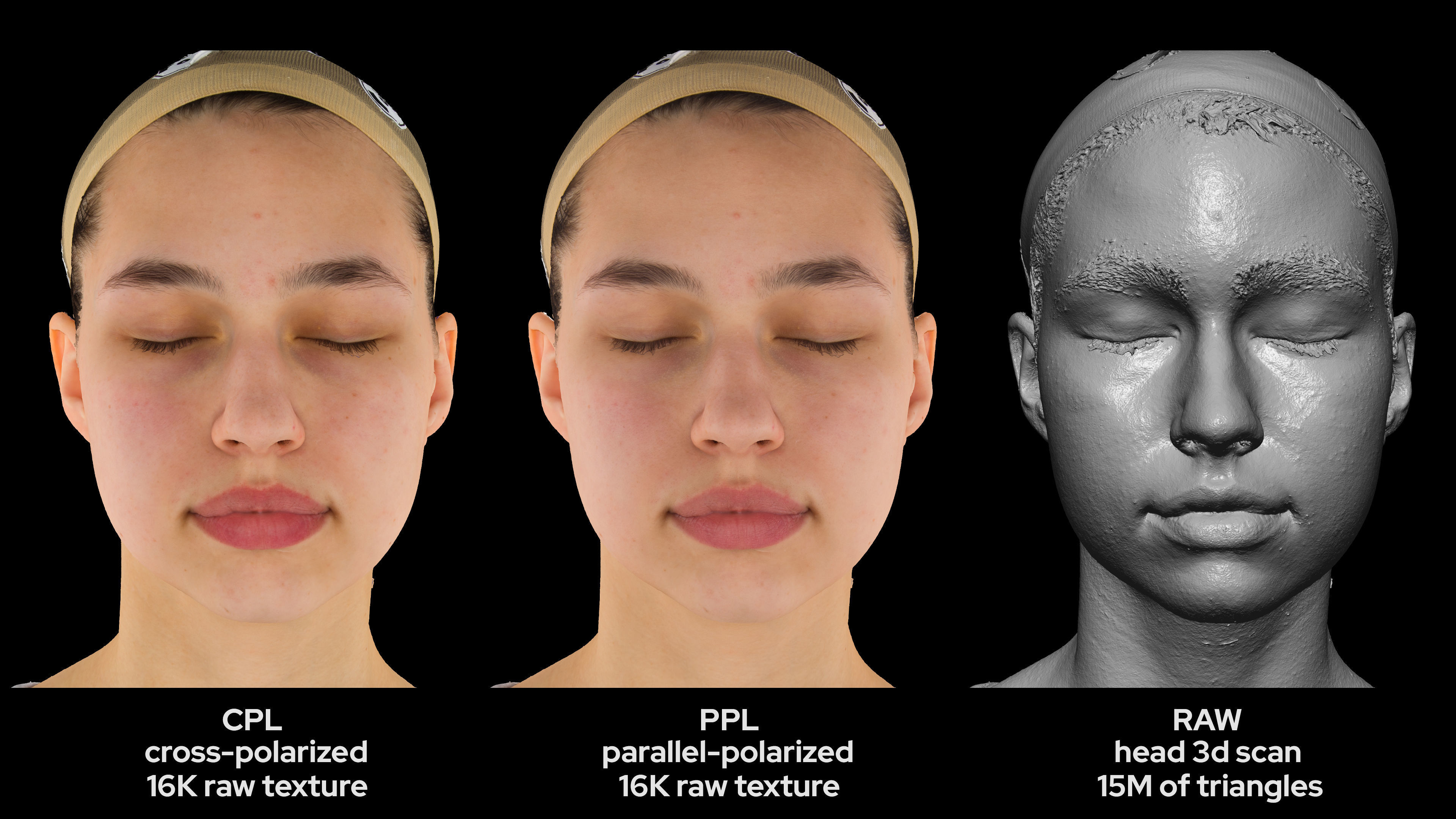 European Female 20s head scan 025 3D model_5