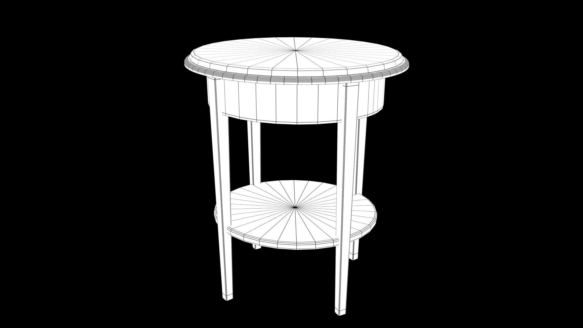 Table Low-poly 3D model_9