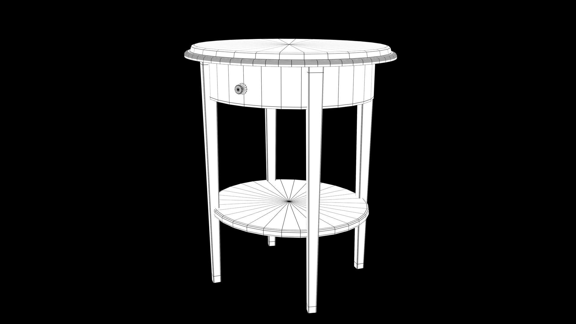 Table Low-poly 3D model_8