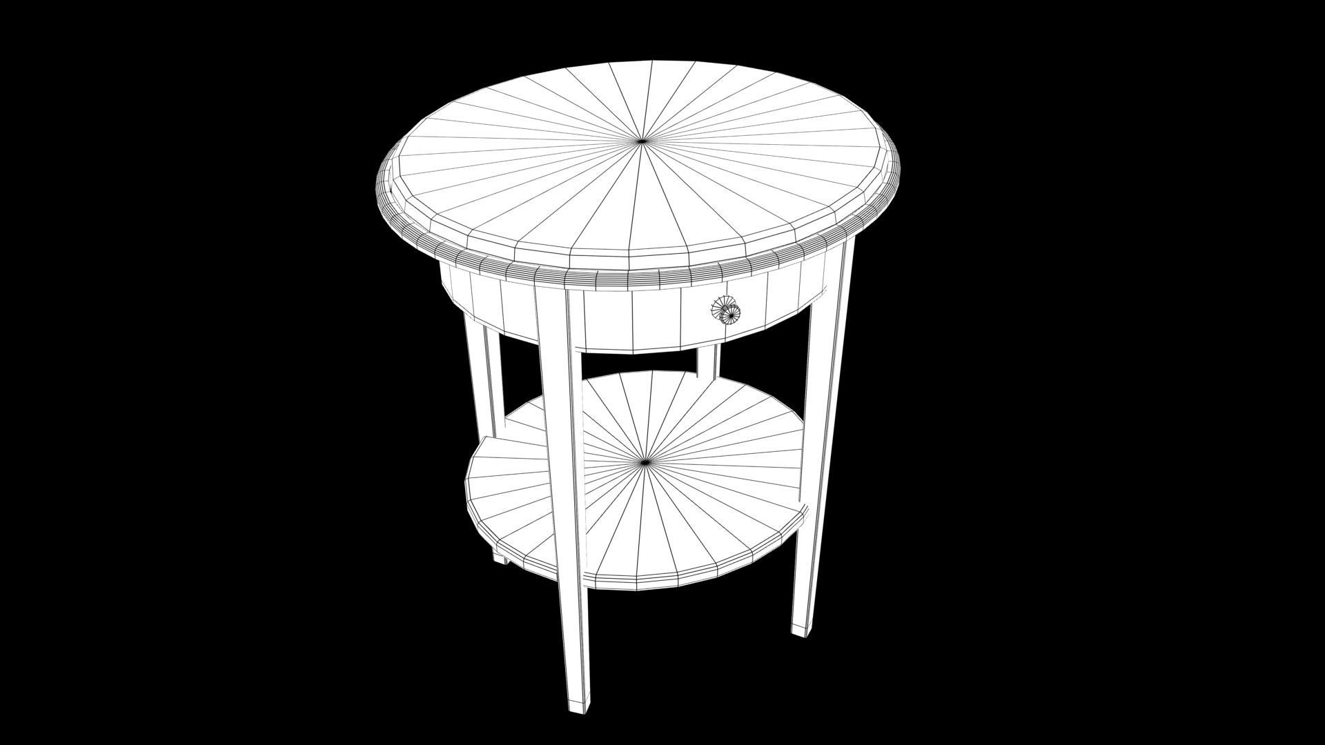 Table Low-poly 3D model_6