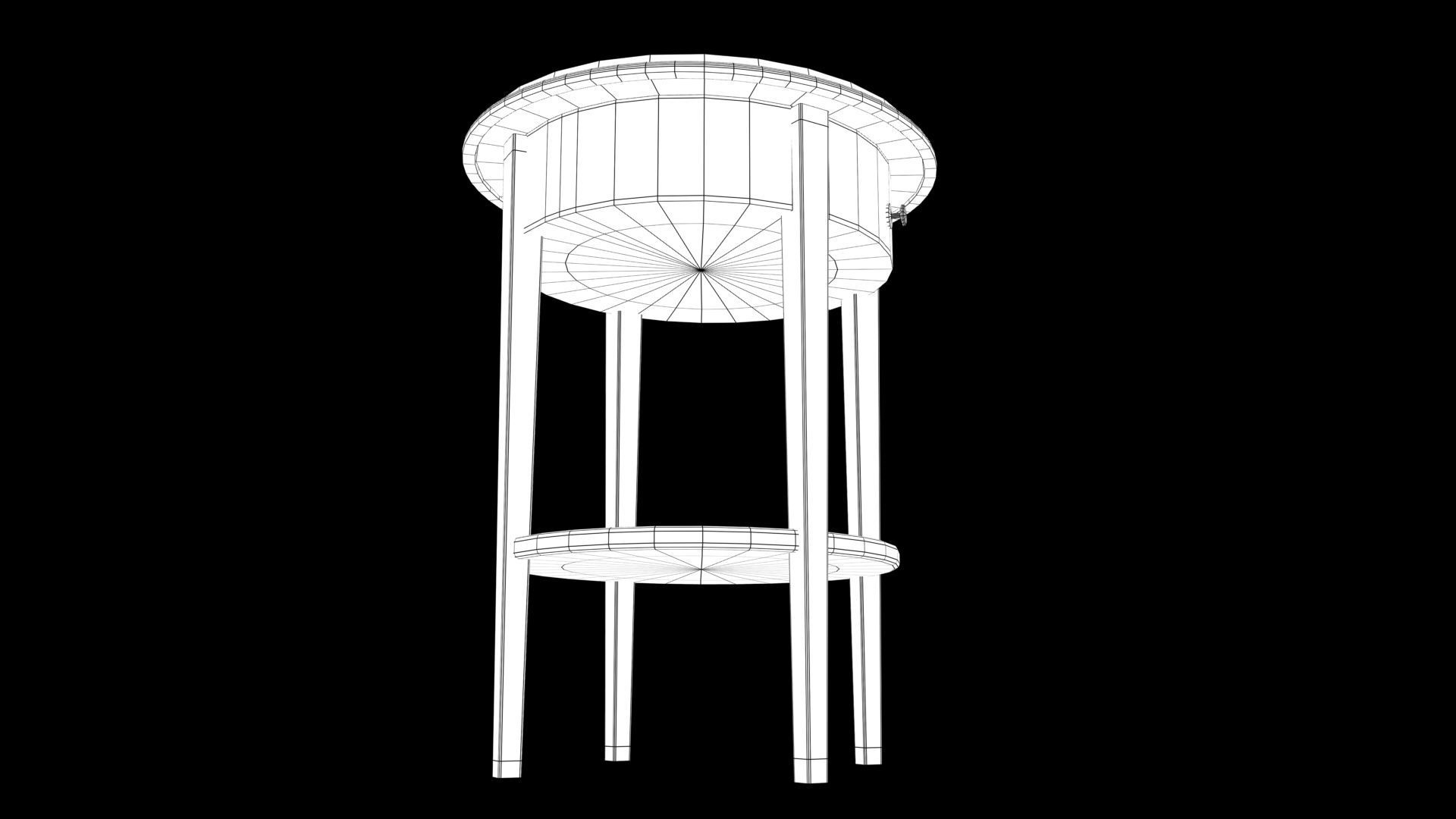 Table Low-poly 3D model_7