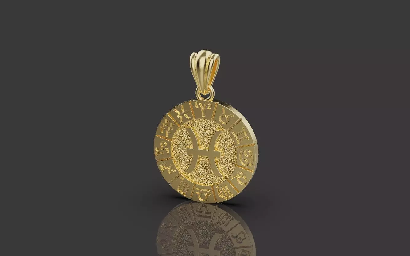 Zodiac pendant 0020 3D print model