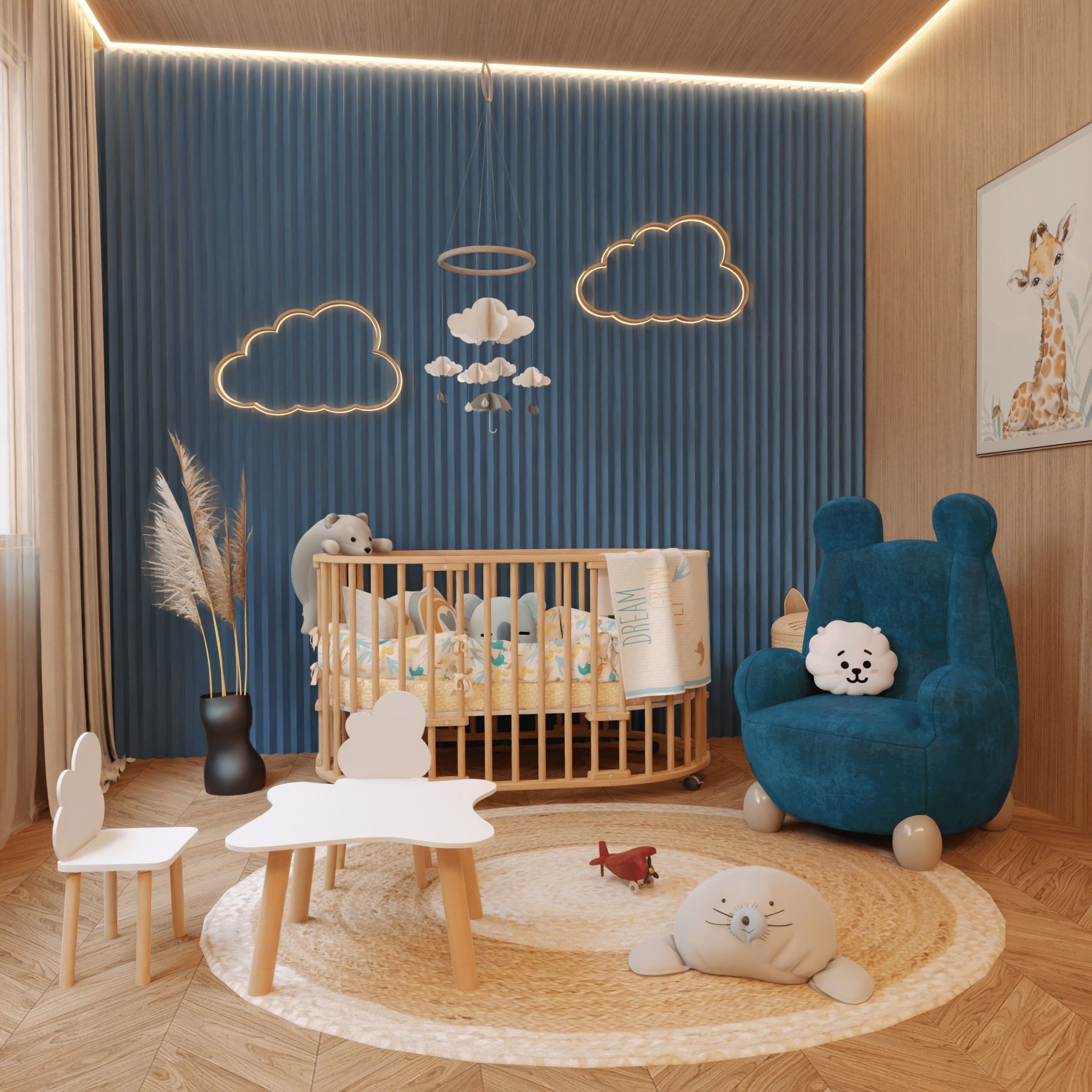Baby Room 3 Blender Scene 3D model_1