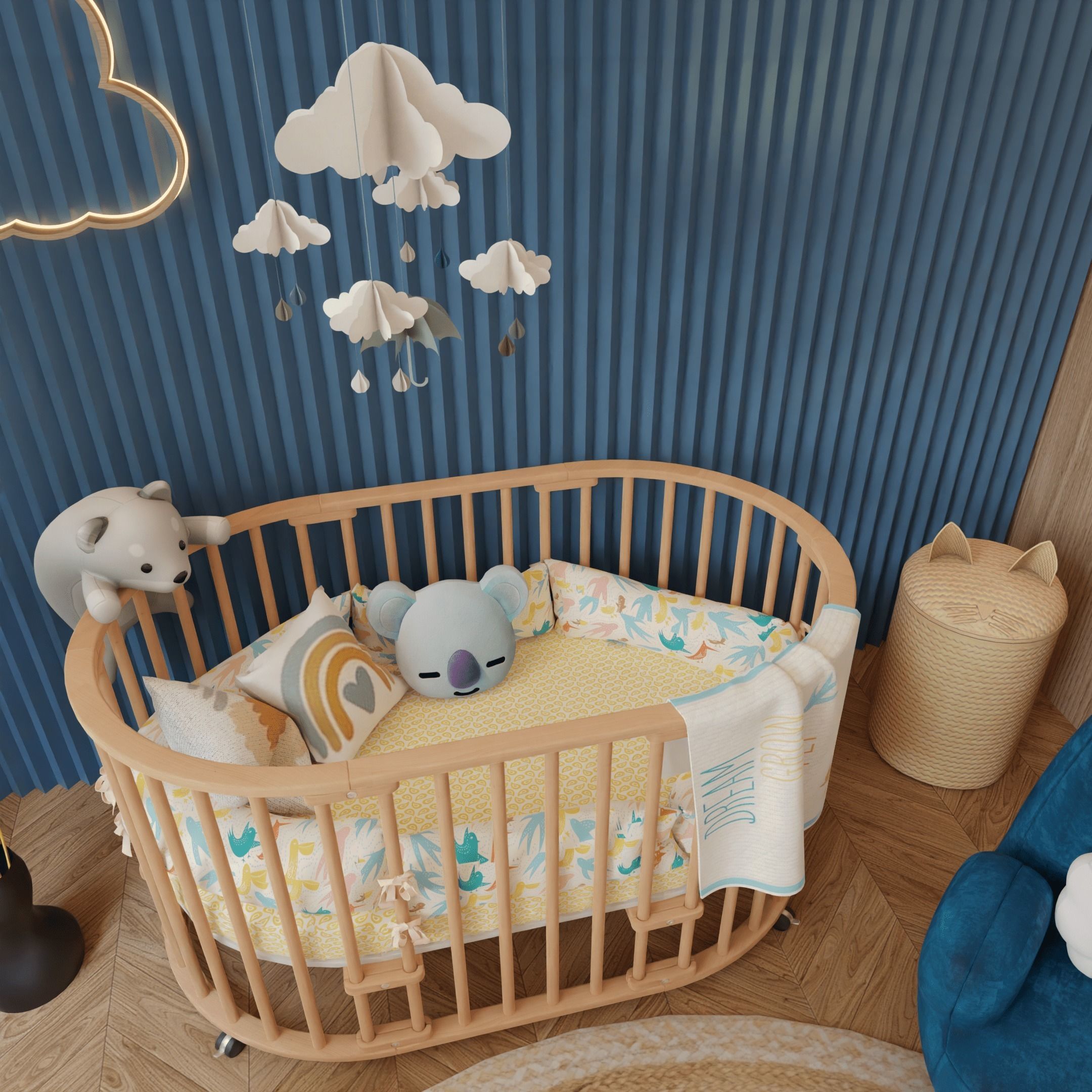 Baby Room 3 Blender Scene 3D model_2
