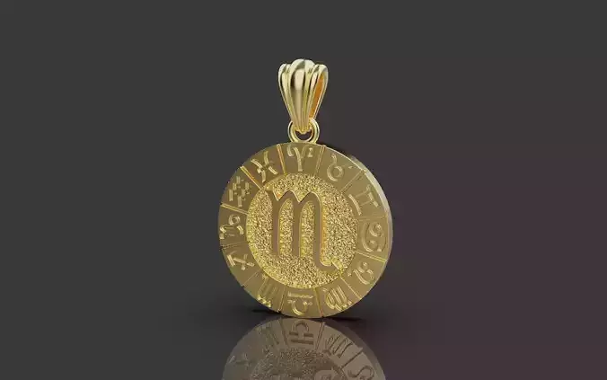Zodiac pendant 0021 3D print model