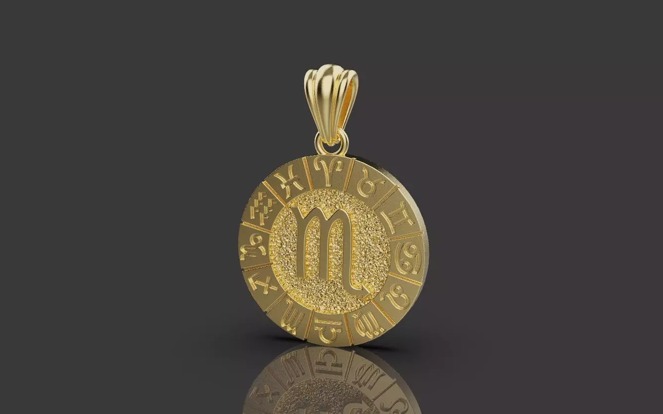 Zodiac pendant 0021 3D print model