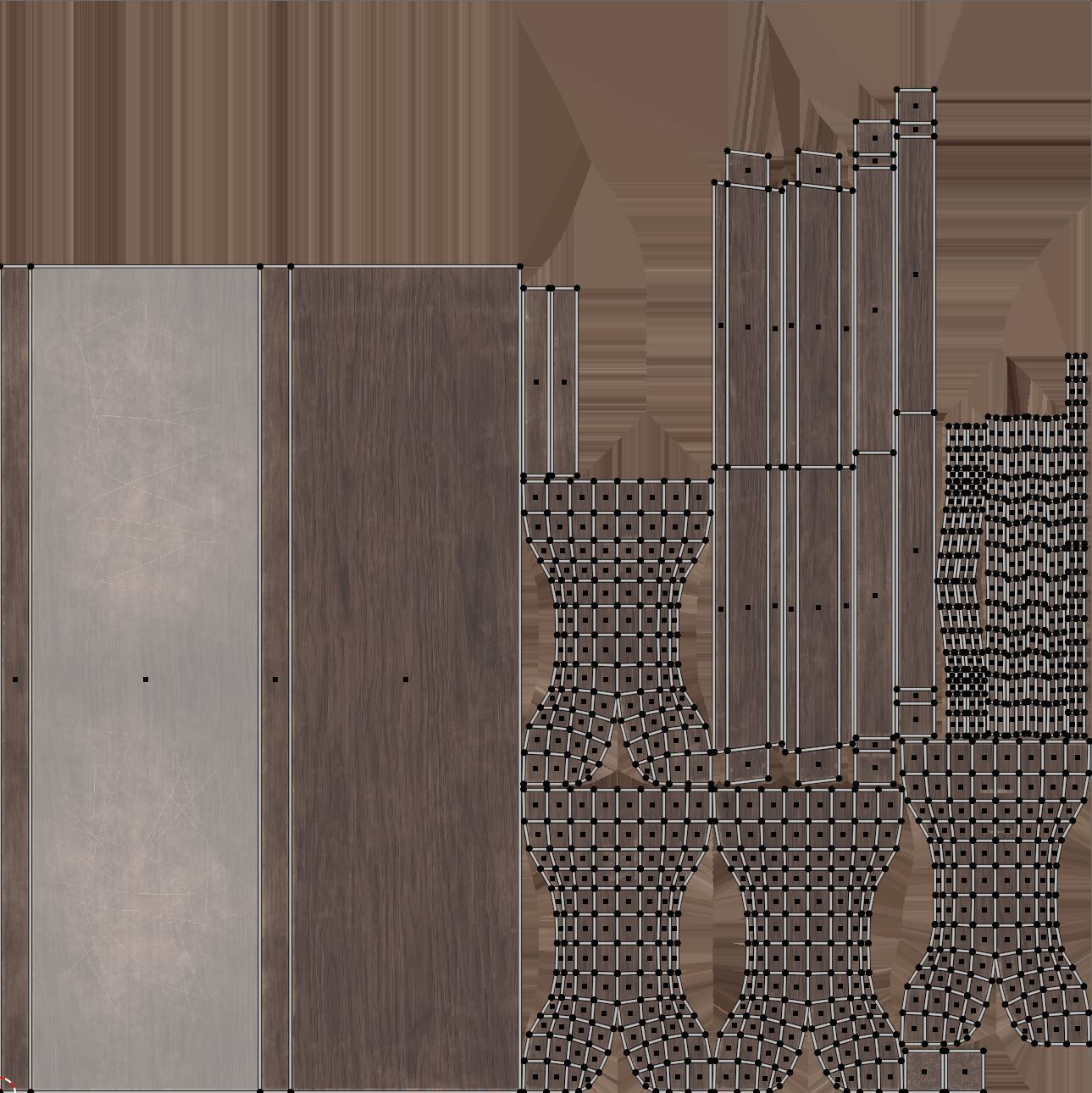 Medieval bench - Low Poly HQ Game-ready model Free low-poly 3D model_5