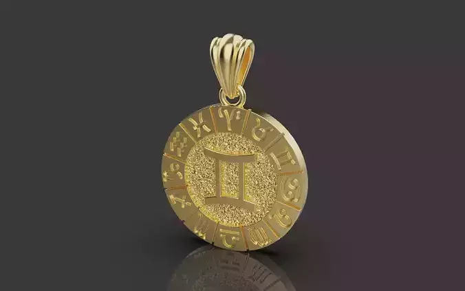Zodiac pendant  0023 3D print model