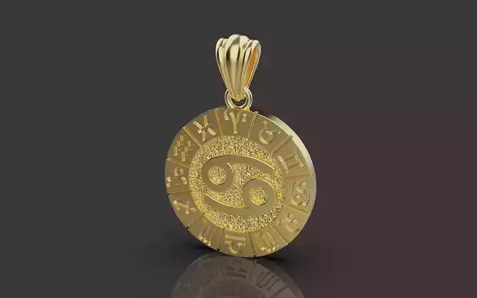 Zodiac pendant  0024 3D print model