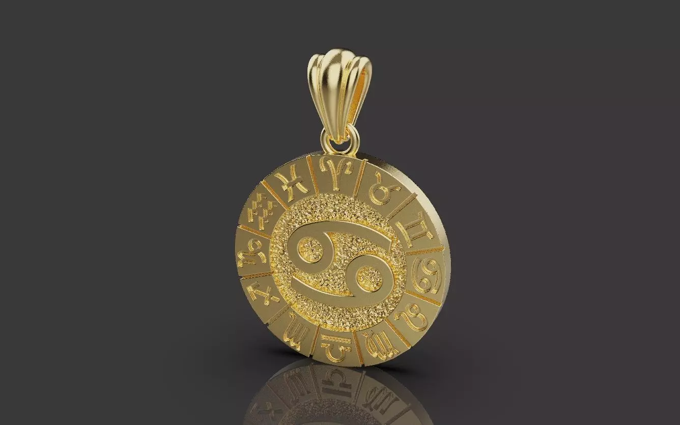 Zodiac pendant 0024 3D print model