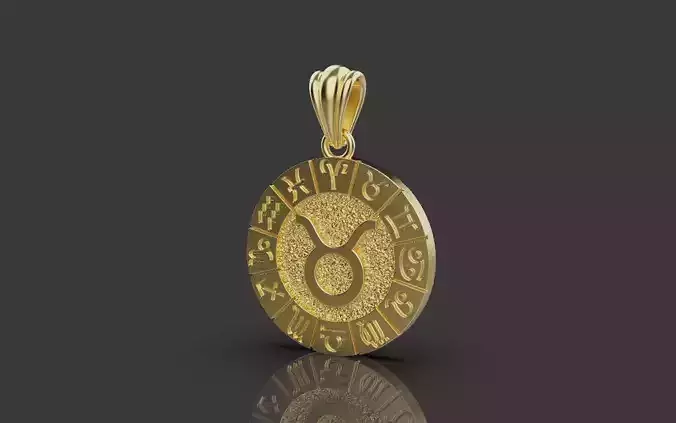 Zodiac pendant  0026 3D print model