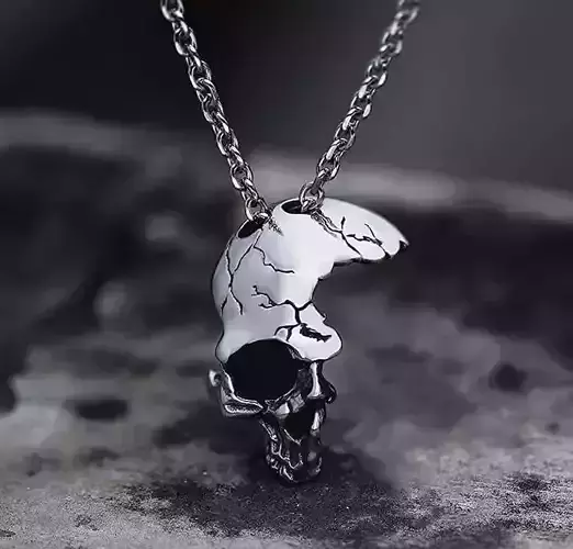 Half Skull Face Pendant