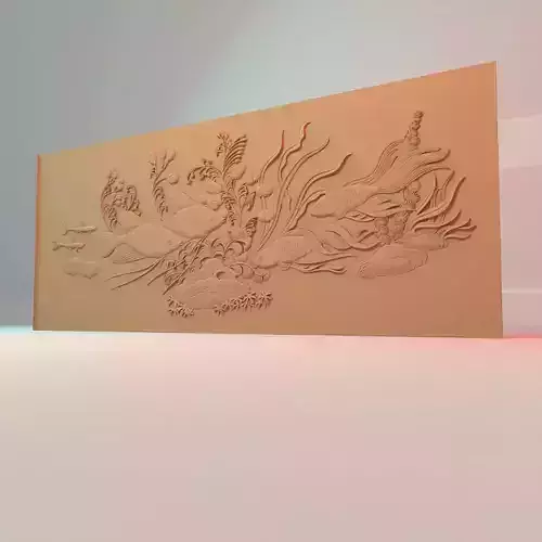 Undersea world painting 3D STL Model for Cnc users print model 3D print model