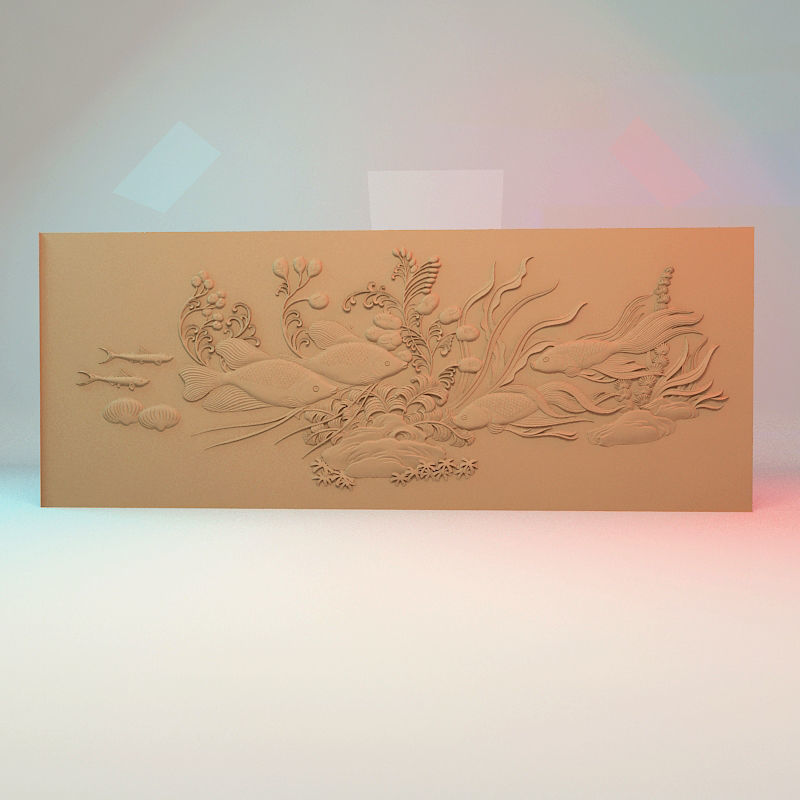 Undersea world painting 3D STL Model for Cnc users print model 3D print model_1