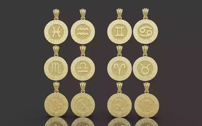 Zodiac pendant  collections 0029 3D print model