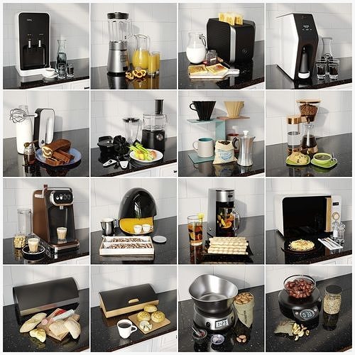 Archmodels vol 270 for c4d - collection of kitchen equipment 3D model 2