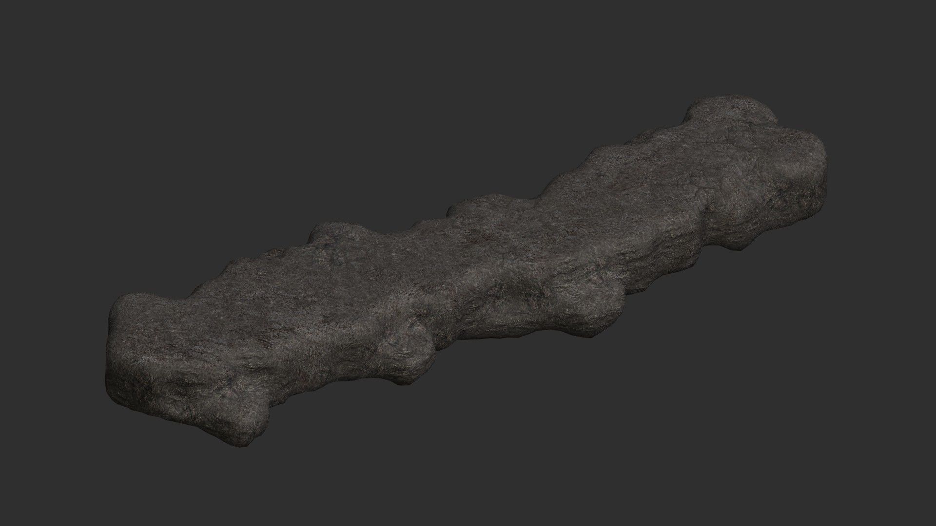 Rock Walkway 1 - Base Free low-poly 3D model_2