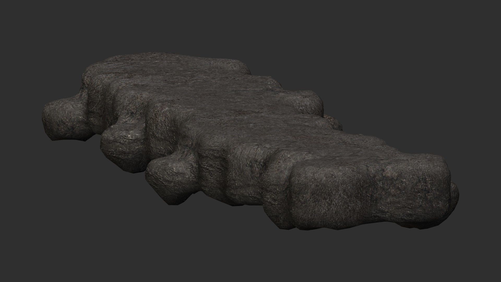 Rock Walkway 1 - Base Free low-poly 3D model_9
