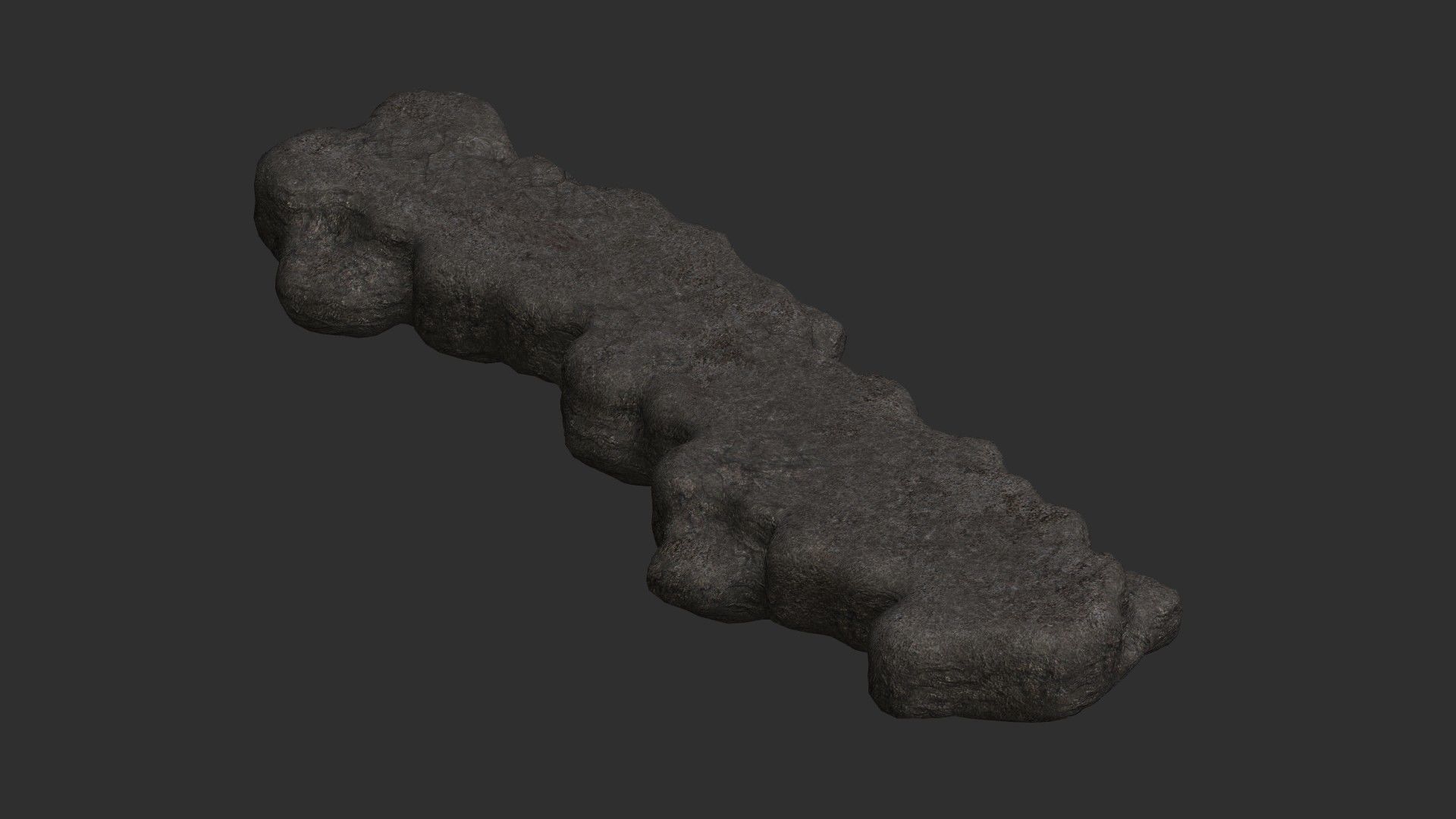 Rock Walkway 1 - Base Free low-poly 3D model_3