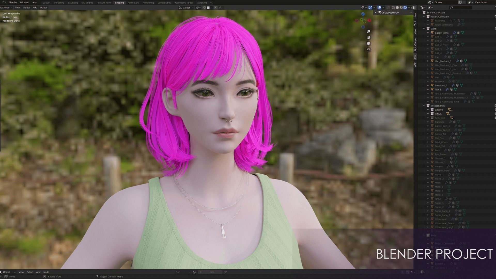 Streetwear Girl 1 - Casual Wear Girls Pack 1 Game-Ready Low-poly 3D model_28