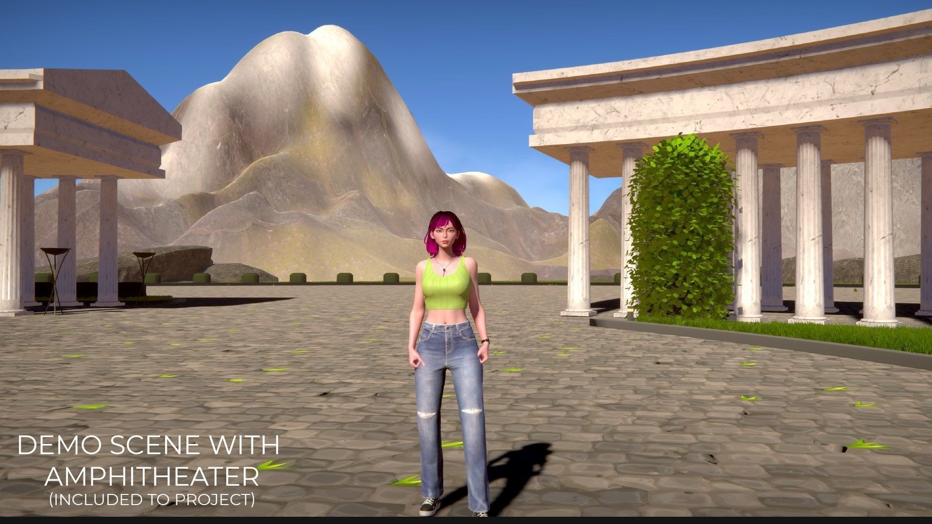 Streetwear Girl 1 - Casual Wear Girls Pack 1 Game-Ready Low-poly 3D model_34