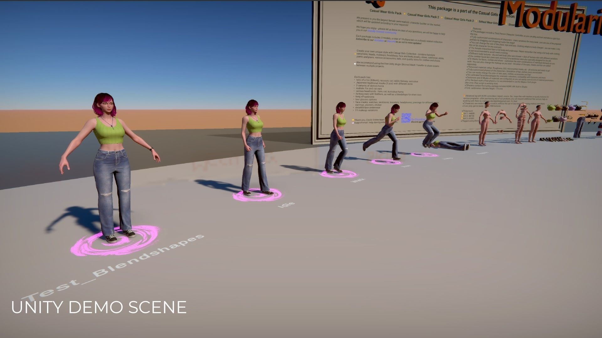 Streetwear Girl 1 - Casual Wear Girls Pack 1 Game-Ready Low-poly 3D model_31