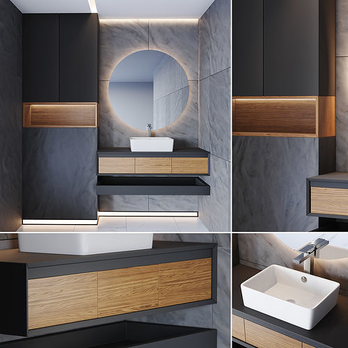 Bathroom furniture luxury DrCG Model No 35 3D model