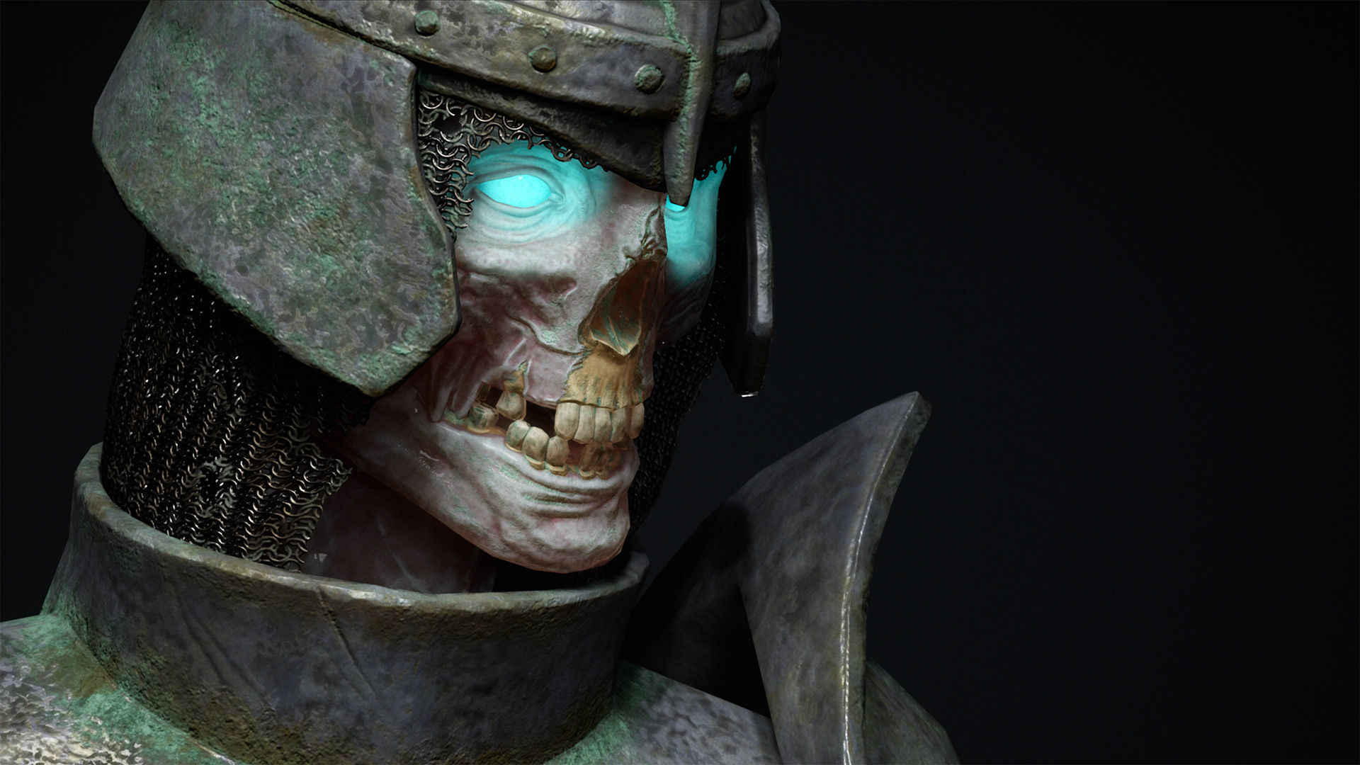 Undead warrior Low-poly 3D model_11