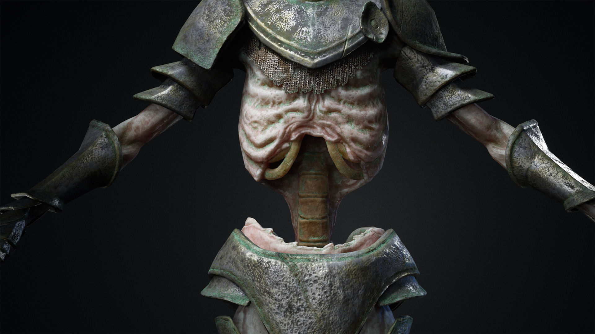 Undead warrior Low-poly 3D model_12