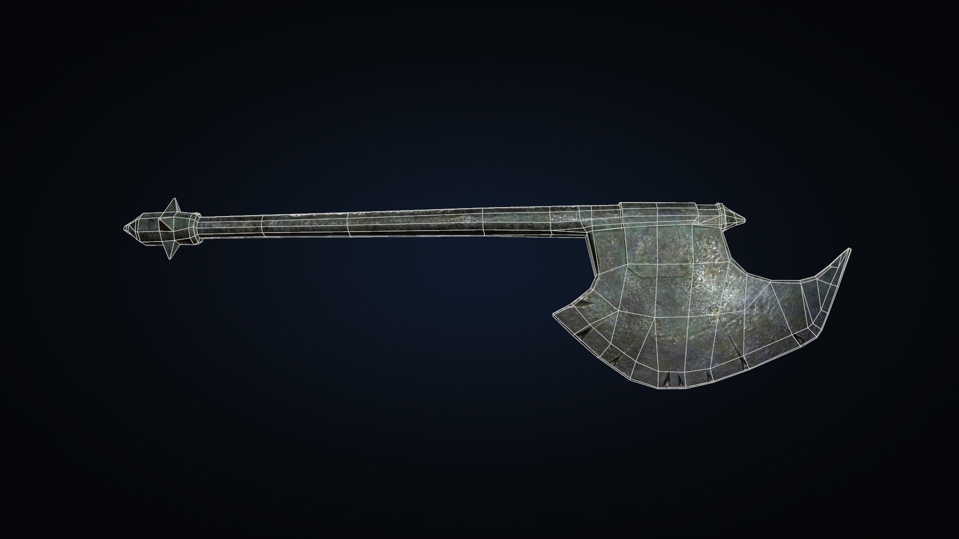 Undead warrior Low-poly 3D model_31