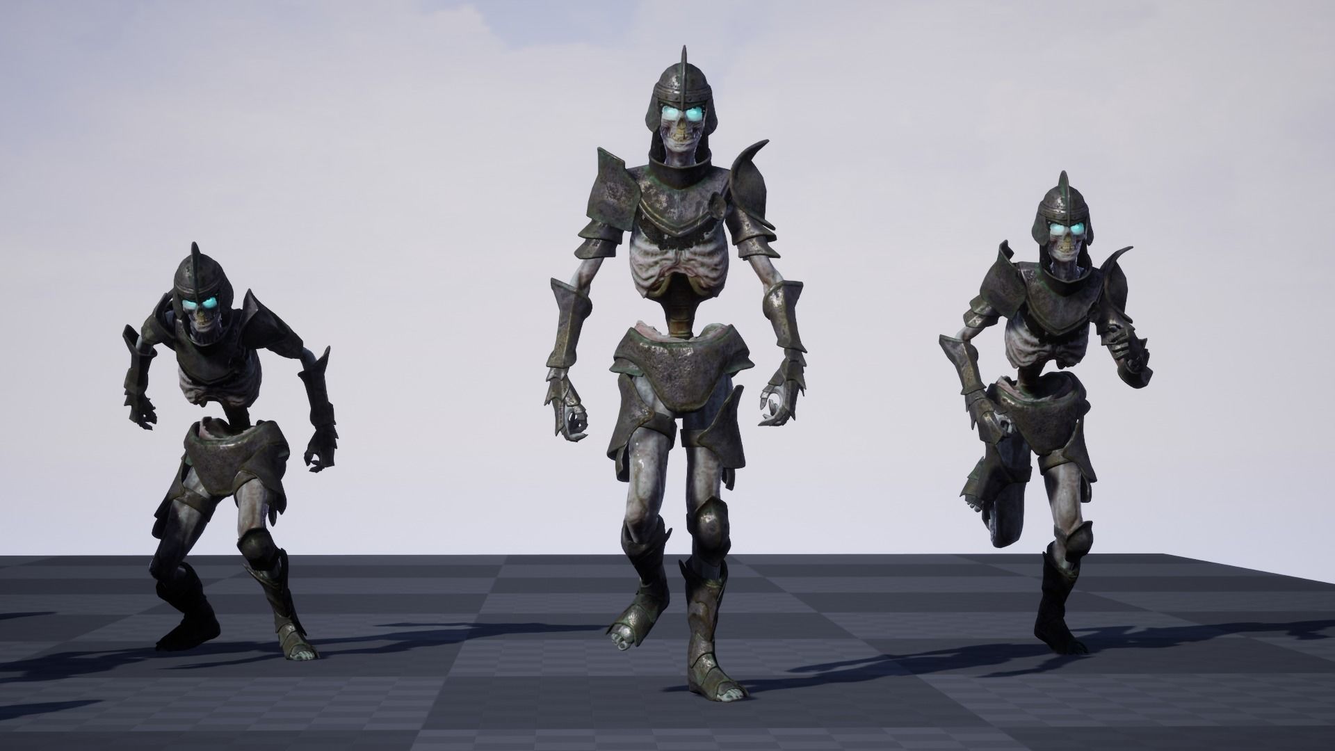 Undead warrior Low-poly 3D model_36