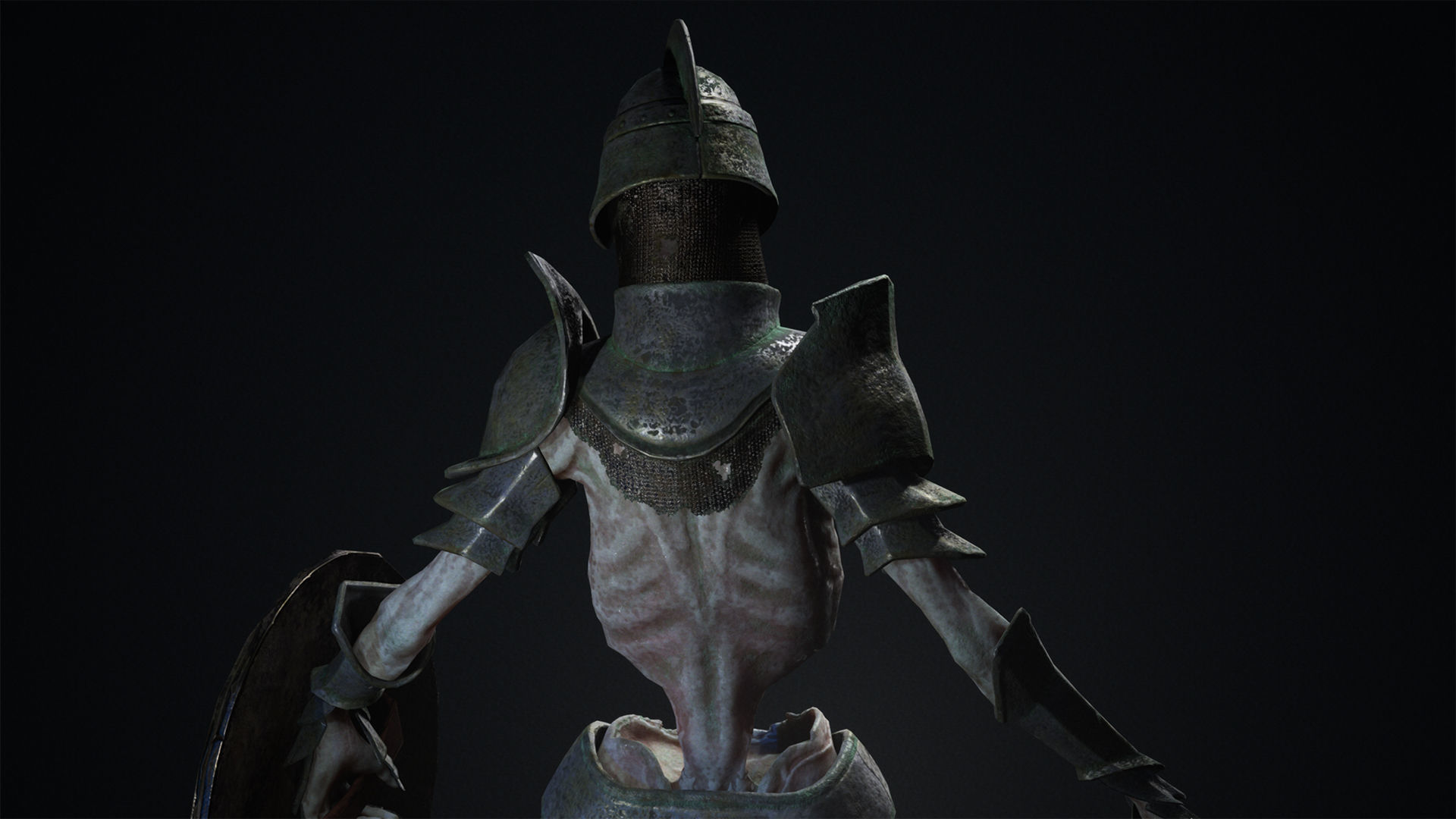 Undead warrior Low-poly 3D model_22