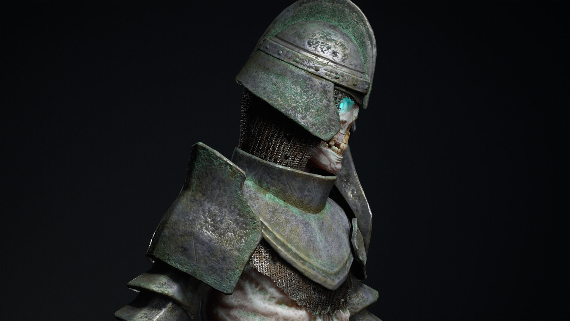 Undead warrior Low-poly 3D model_23