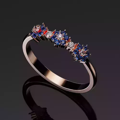 Wedding rings 3 Flowers Collection All Sizes