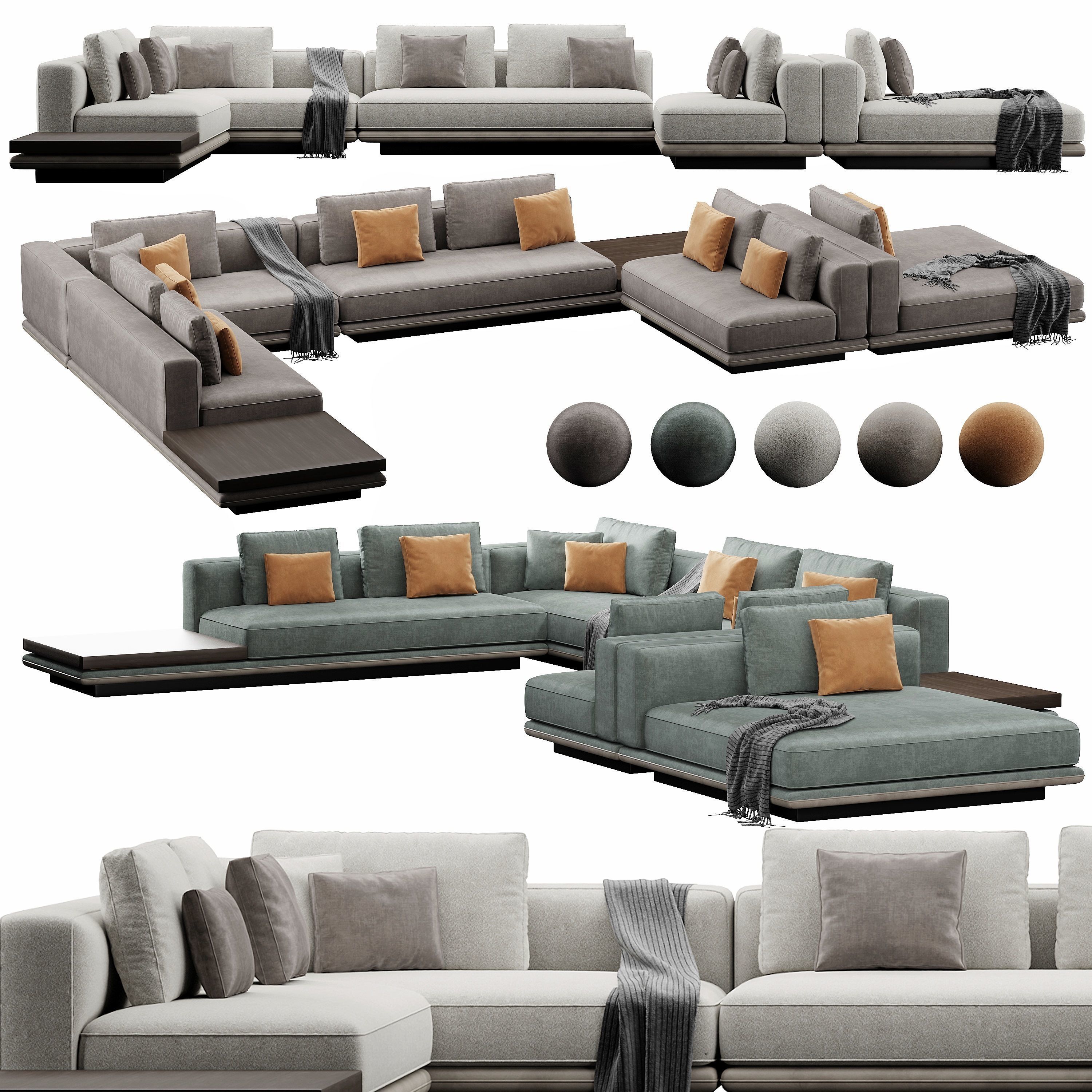 Horizonte Sofa Set 3D model_4
