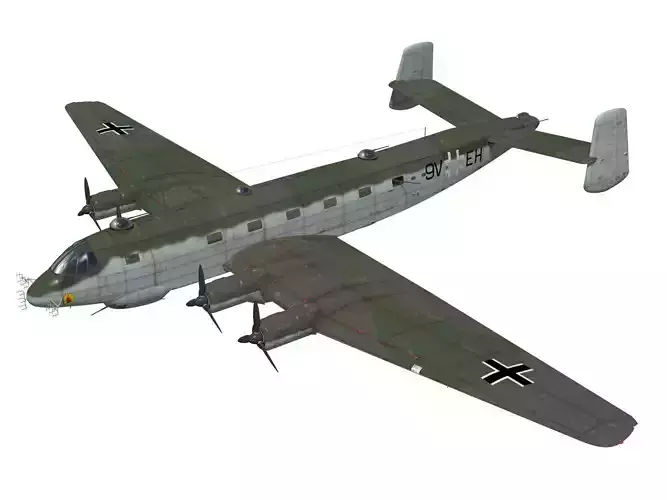 Junkers Ju290 A5 3D model Junkers Ju290 A5 3D model