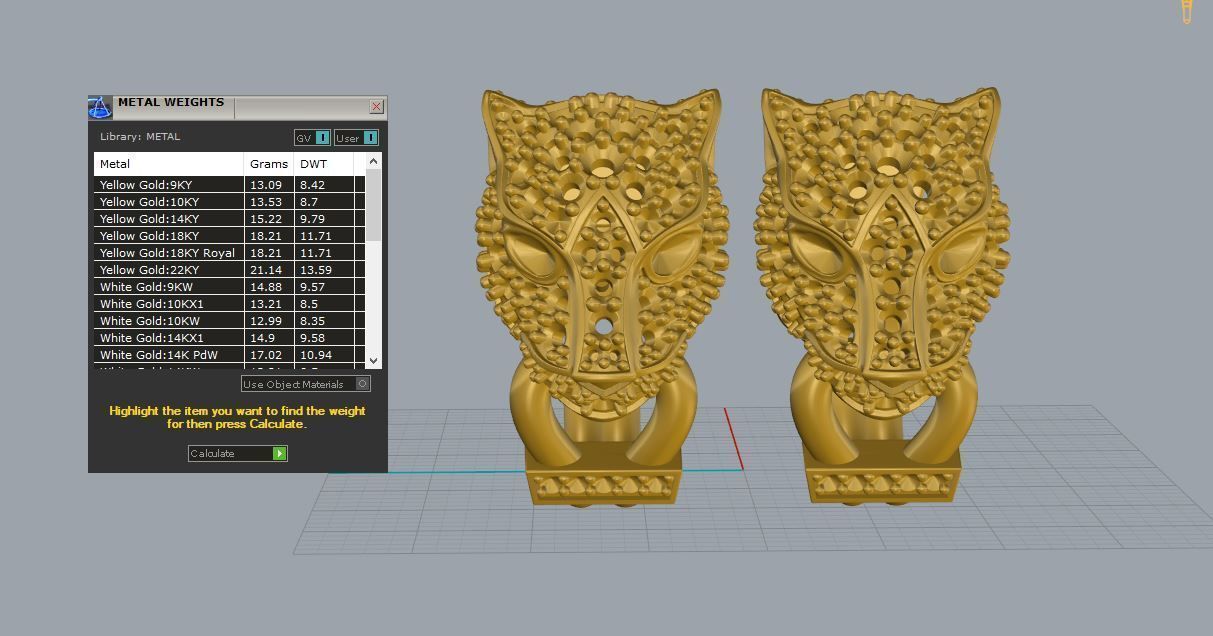 Panther Earrings with stones 3d print model C46 3D print model_18