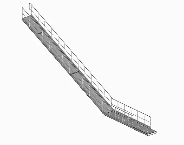 Walkway with grid 3D model