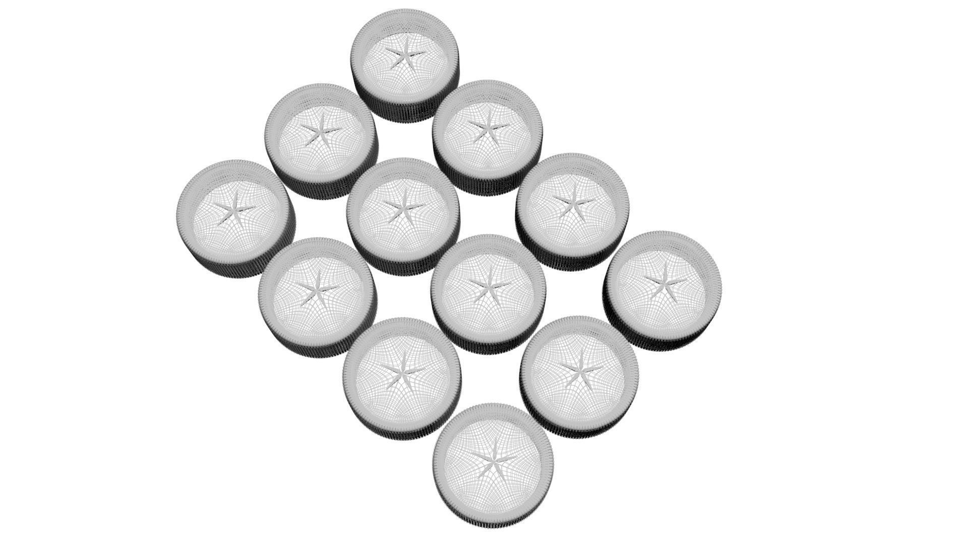 Plastic Bottle Caps Set 3D model_12