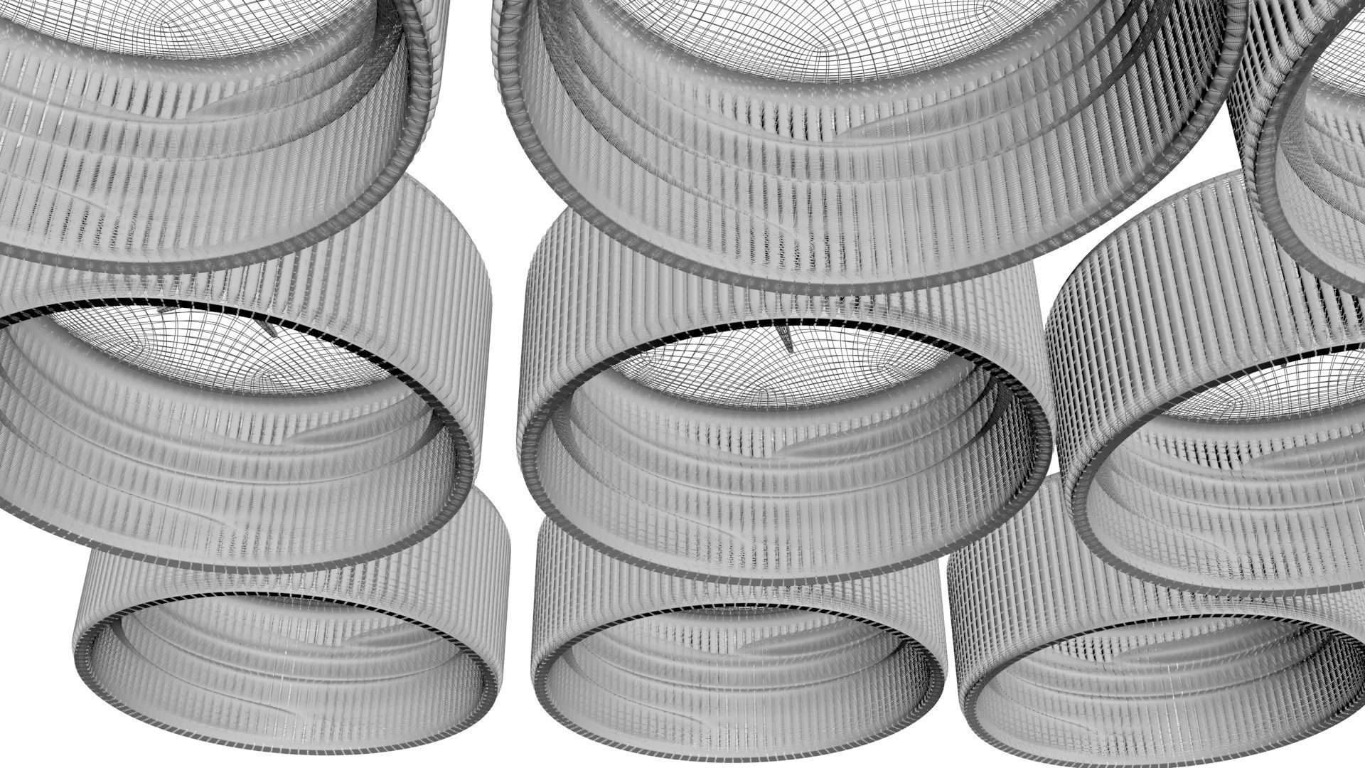 Plastic Bottle Caps Set 3D model_16