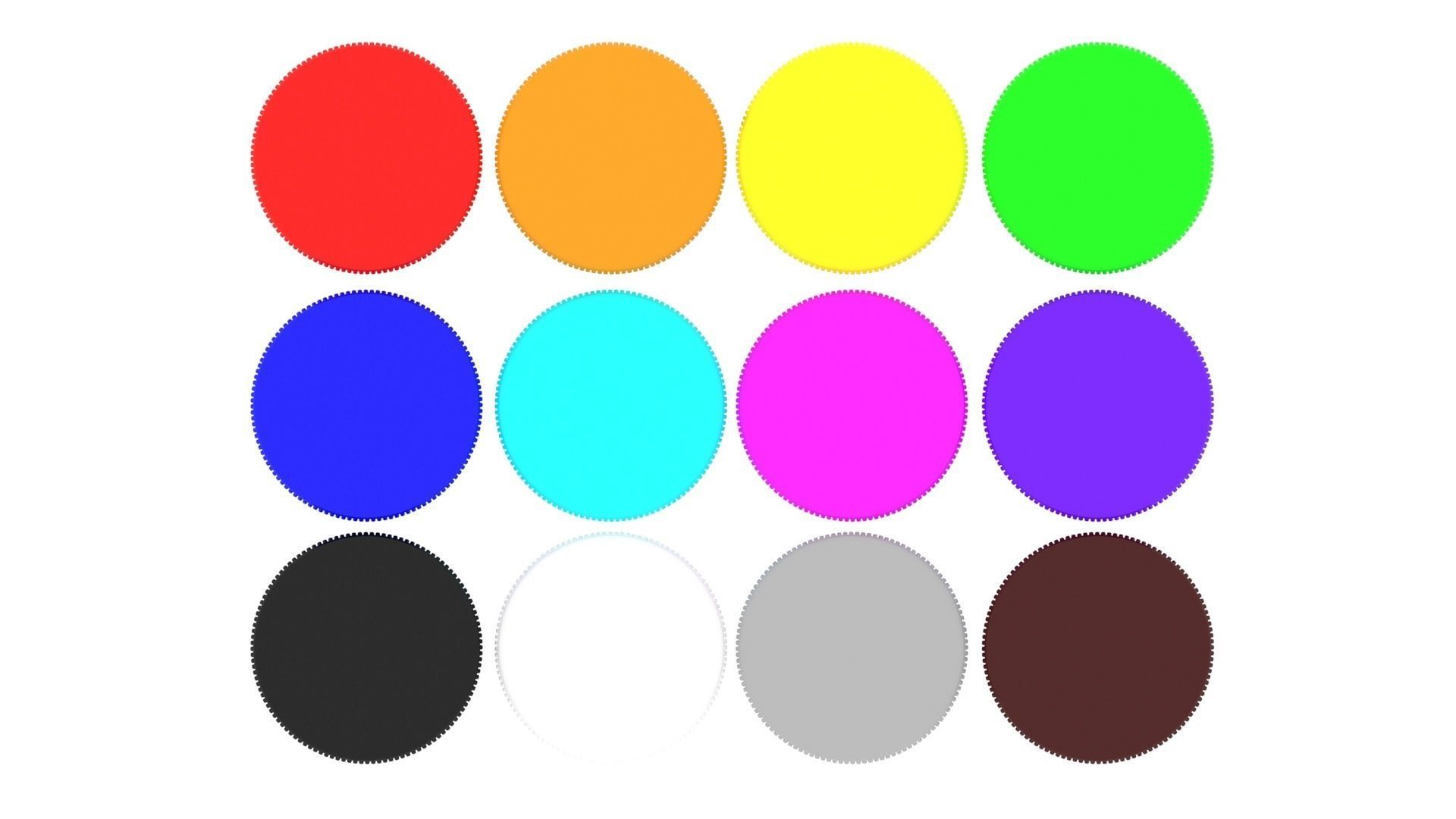 Plastic Bottle Caps Set 3D model_9