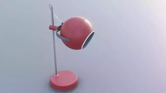 Old dusty red lamp from USSR