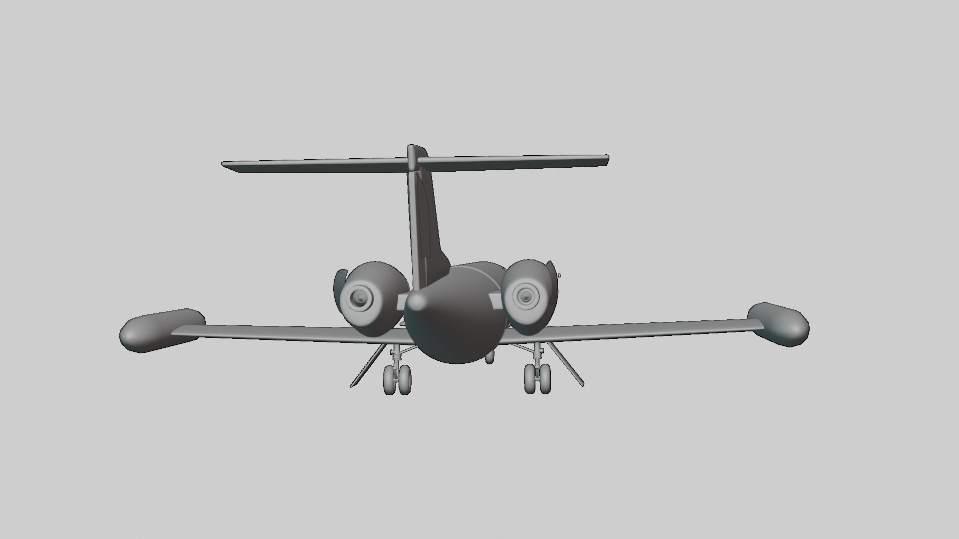 Low Poly Private Jet Low-poly 3D model_11