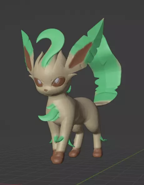 Leafeon 3D print model_0