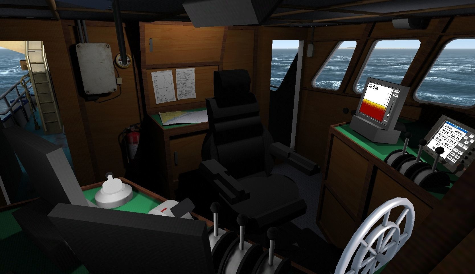 Trawler Sea Lady Low-poly 3D model_16