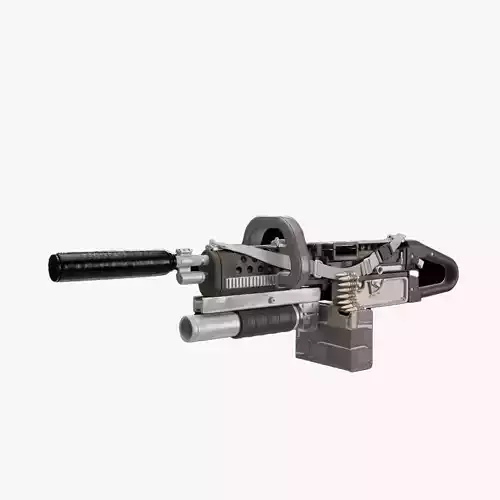 Machine Gun low Poly Low-poly 3D model