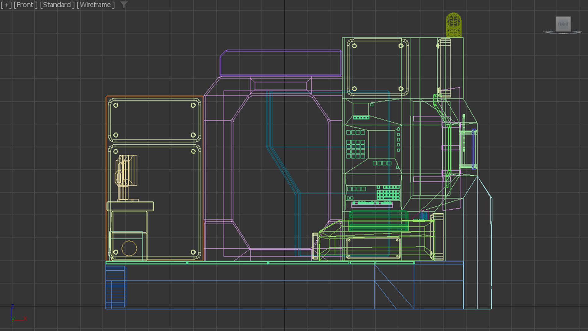 Sci-Fi Room Low-poly 3D model_5