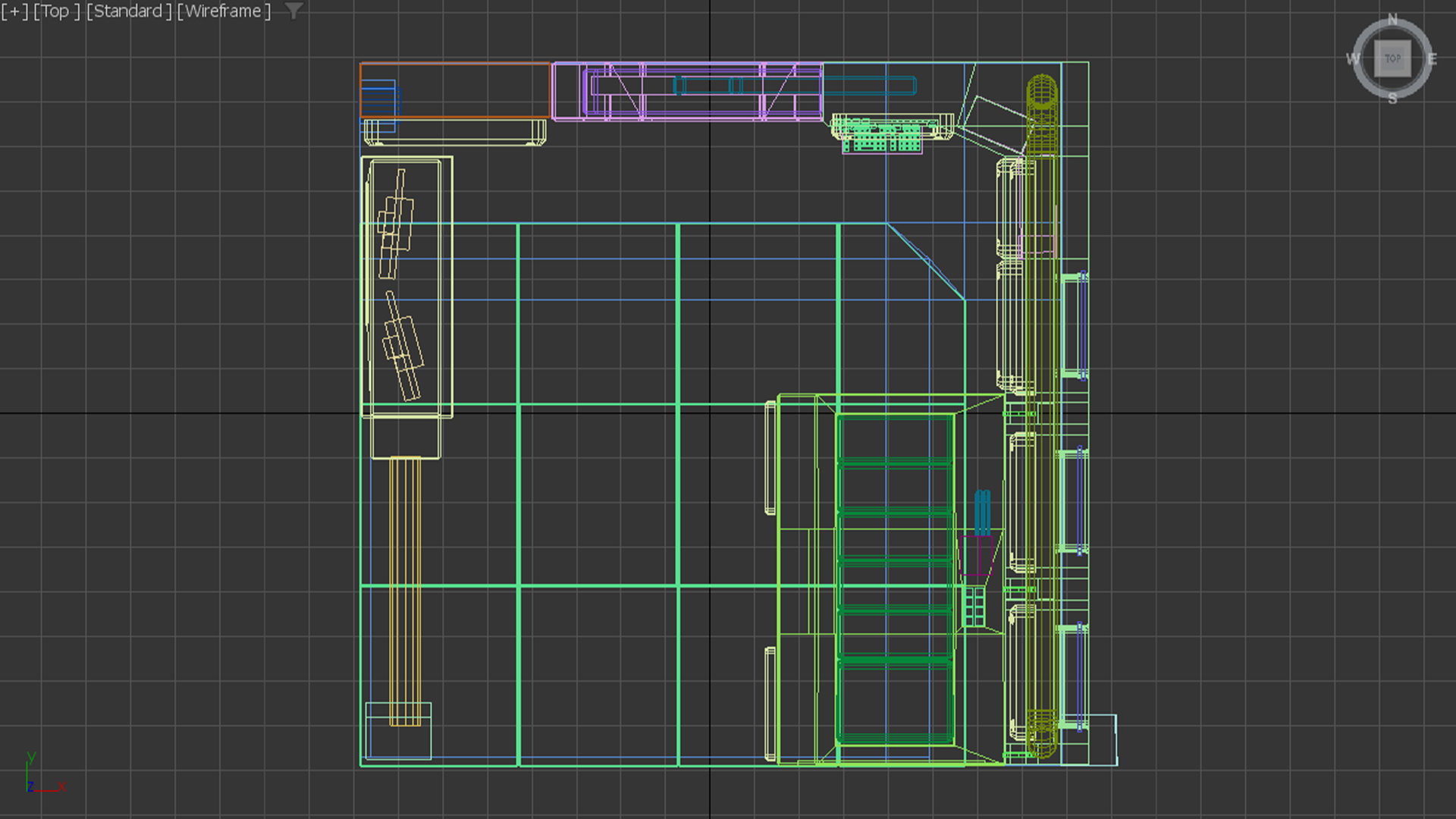 Sci-Fi Room Low-poly 3D model_4
