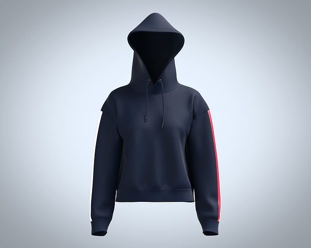 Girls Cropped-Hoodie 3D model